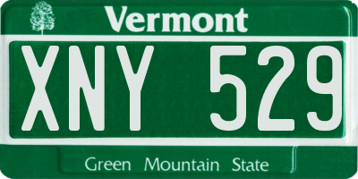 VT license plate XNY529