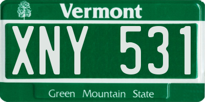 VT license plate XNY531