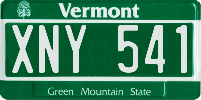 VT license plate XNY541