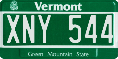 VT license plate XNY544