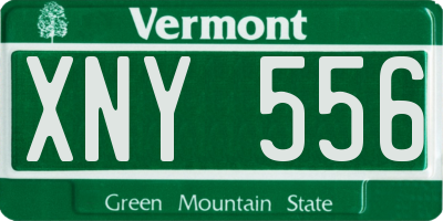 VT license plate XNY556