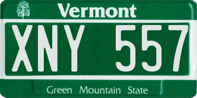 VT license plate XNY557