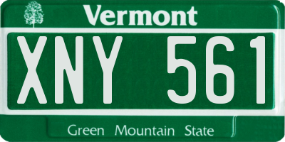 VT license plate XNY561