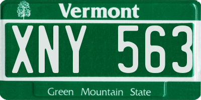 VT license plate XNY563