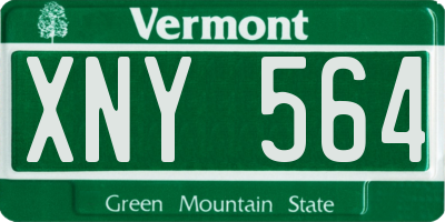 VT license plate XNY564