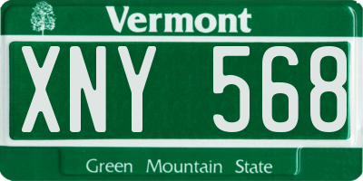 VT license plate XNY568