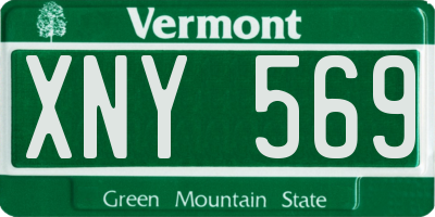 VT license plate XNY569