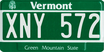 VT license plate XNY572