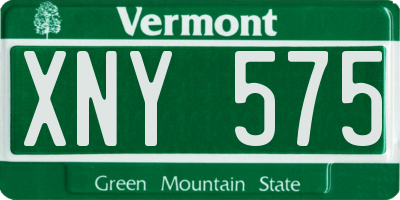 VT license plate XNY575