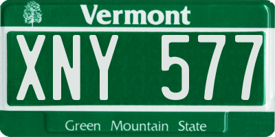 VT license plate XNY577