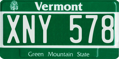 VT license plate XNY578