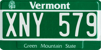 VT license plate XNY579