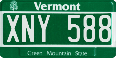 VT license plate XNY588