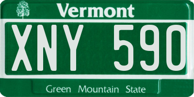 VT license plate XNY590