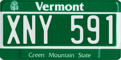 VT license plate XNY591