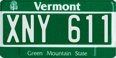 VT license plate XNY611