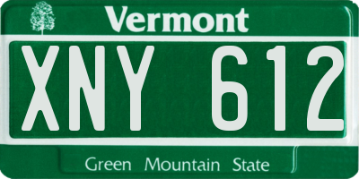 VT license plate XNY612