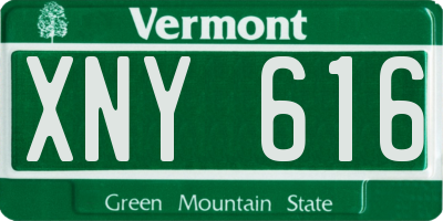 VT license plate XNY616