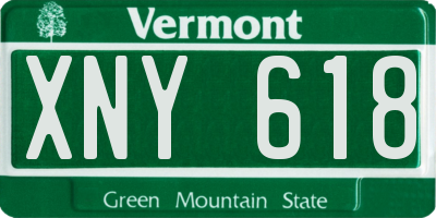 VT license plate XNY618
