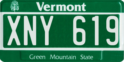 VT license plate XNY619