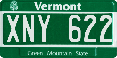 VT license plate XNY622