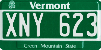 VT license plate XNY623