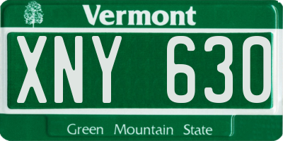 VT license plate XNY630