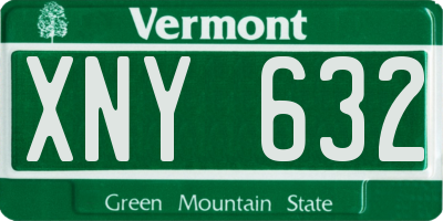 VT license plate XNY632