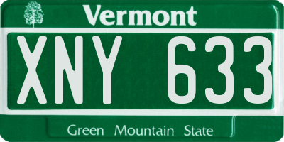 VT license plate XNY633