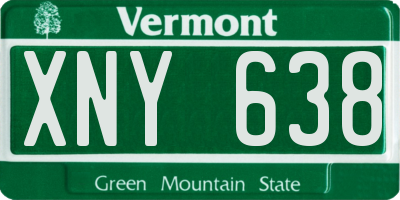 VT license plate XNY638