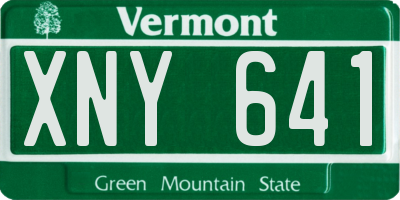 VT license plate XNY641