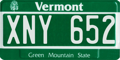 VT license plate XNY652