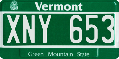 VT license plate XNY653