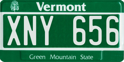 VT license plate XNY656
