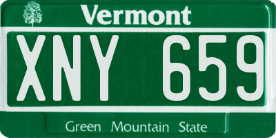 VT license plate XNY659