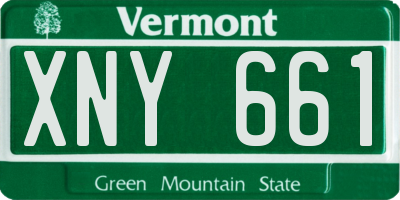 VT license plate XNY661
