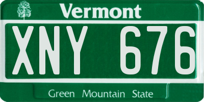 VT license plate XNY676