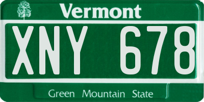 VT license plate XNY678