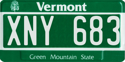 VT license plate XNY683