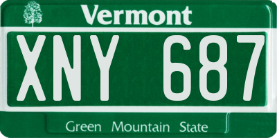 VT license plate XNY687