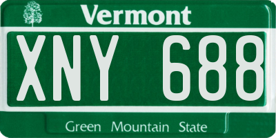 VT license plate XNY688