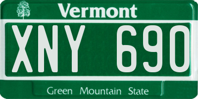 VT license plate XNY690