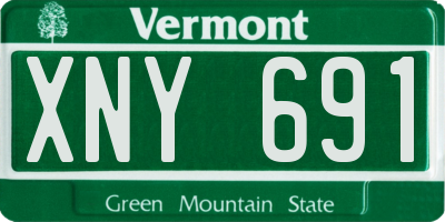 VT license plate XNY691