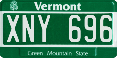 VT license plate XNY696