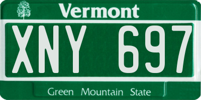 VT license plate XNY697