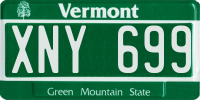 VT license plate XNY699