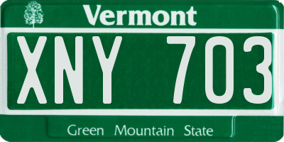 VT license plate XNY703