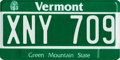 VT license plate XNY709