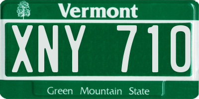 VT license plate XNY710