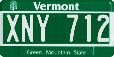 VT license plate XNY712